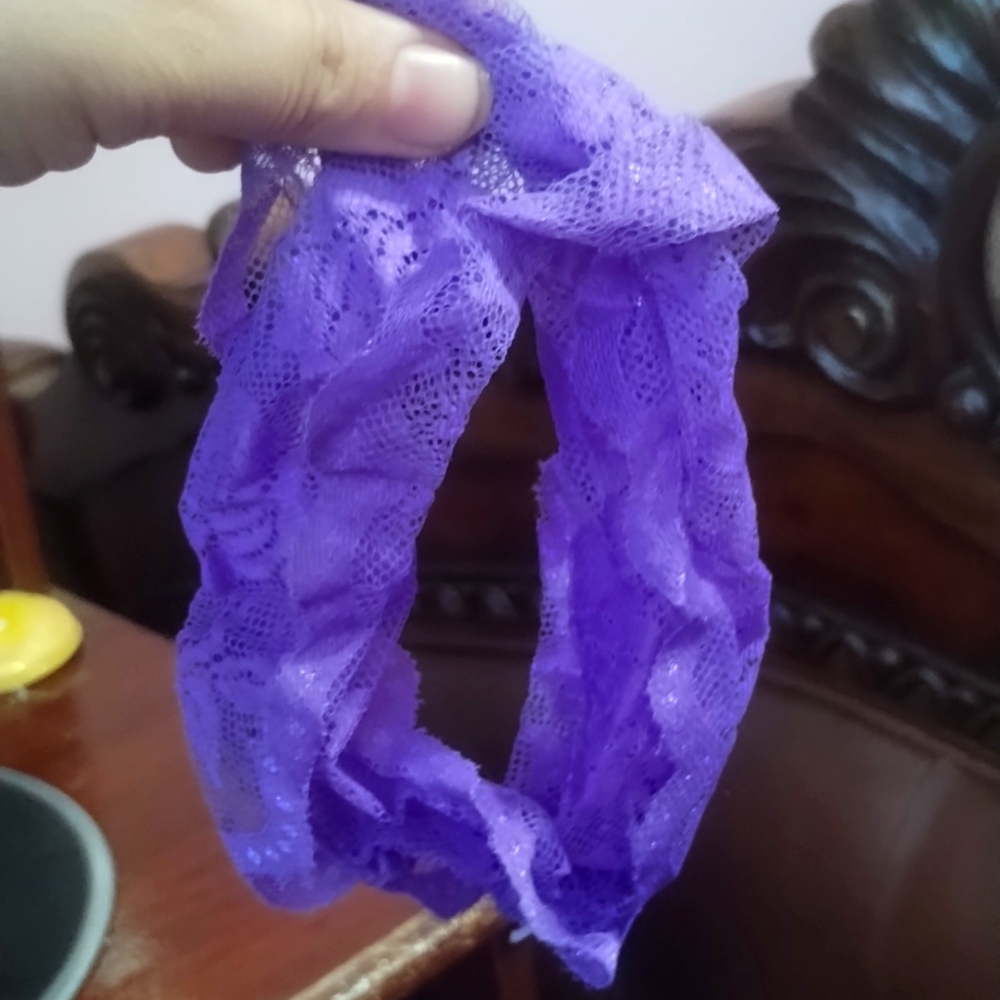 Purple nylon lace head band for sale for anyone!